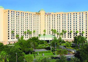 The Orlando sun shines bright on Rosen Plaza Hotel. Image credit to Rosen Plaza® Hotel.