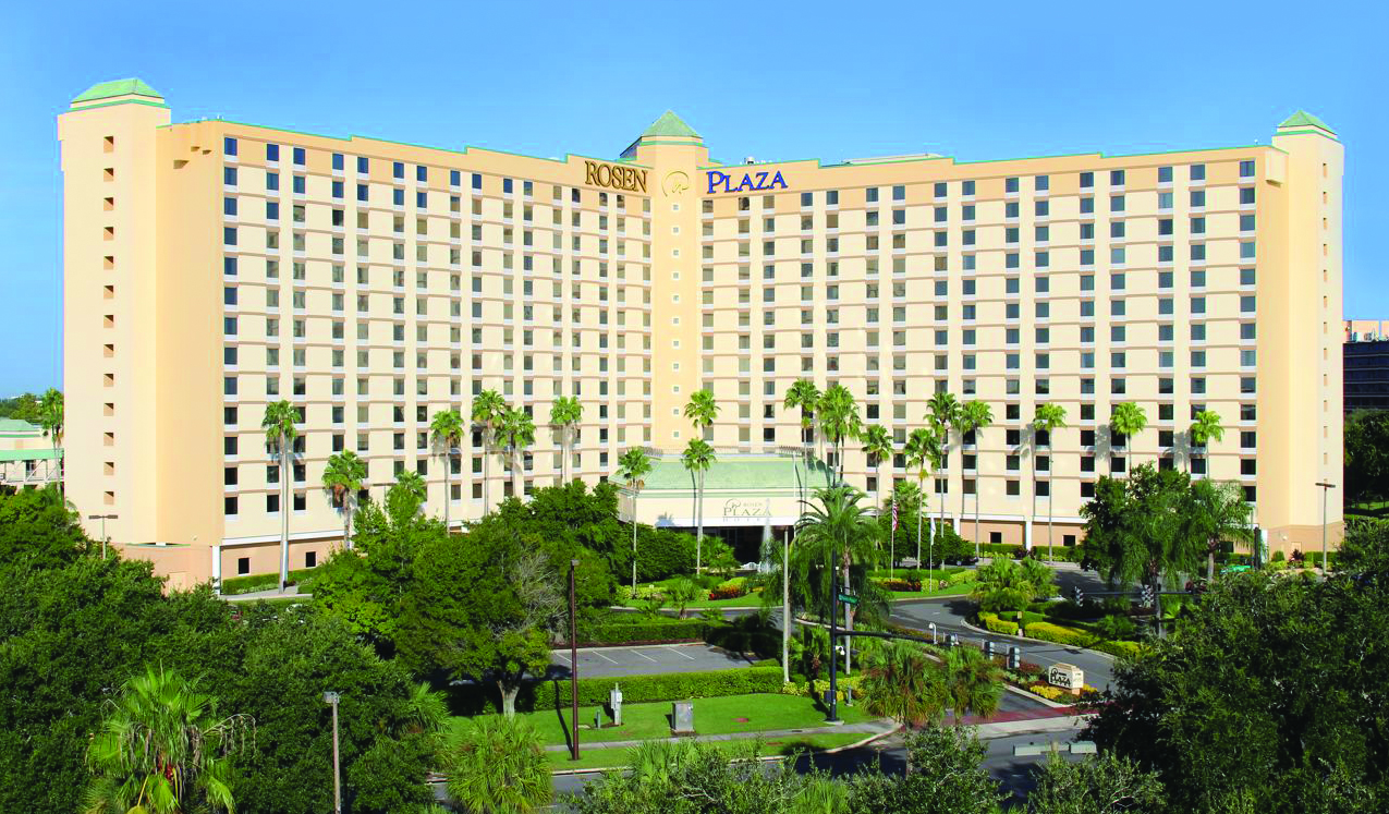 The Orlando sun shines bright on Rosen Plaza Hotel. Image credit to Rosen Plaza® Hotel.